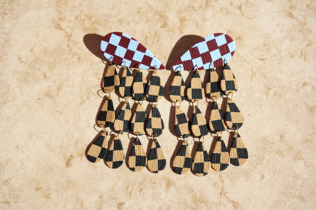 BREEZE- black&tan checkerboard