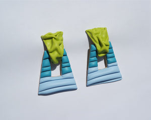 SHUTTERed (lime green/blue ombre)