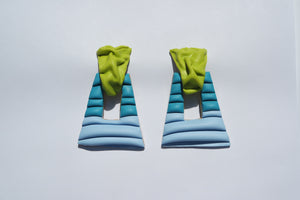 SHUTTERed (lime green/blue ombre)