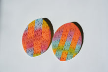 Load image into Gallery viewer, BOSSED STATEMENT STUD- sunset stripe