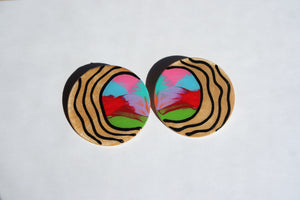 REEFWOOD STUD- multi, black stripes