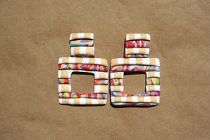 SHUTTER (multi print, tan&white)